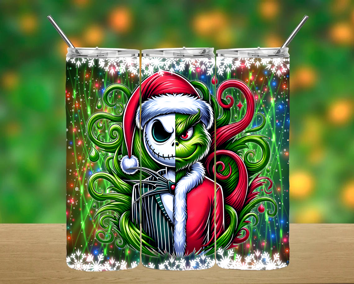 Christmas Grinch and Jack Tumbler
