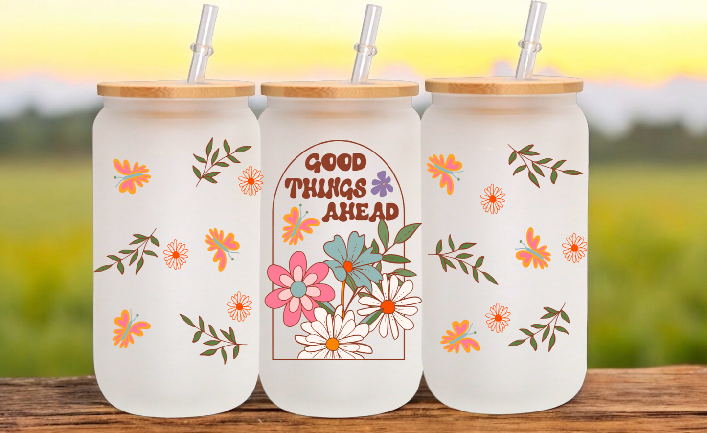 Good Things Ahead Glass Cup