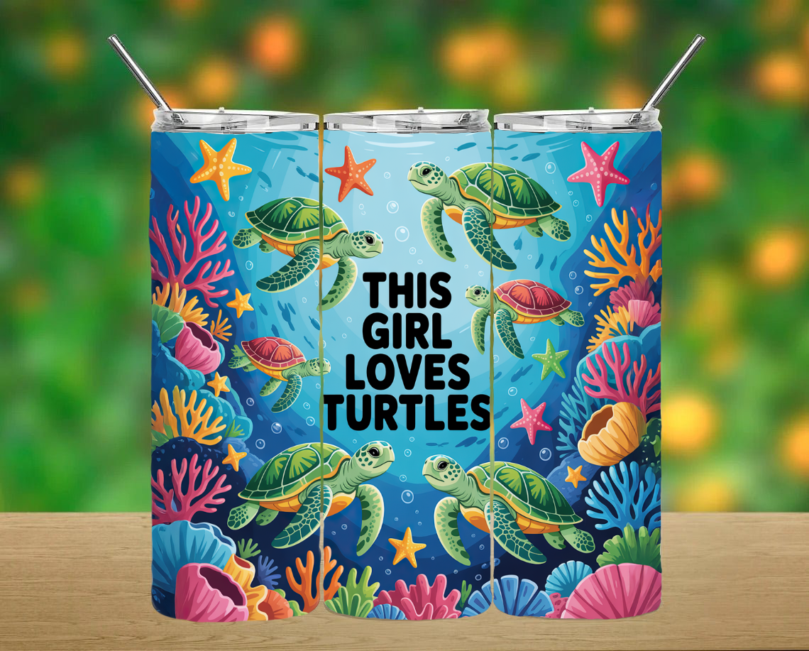 This Girl Loves Turtles Tumbler