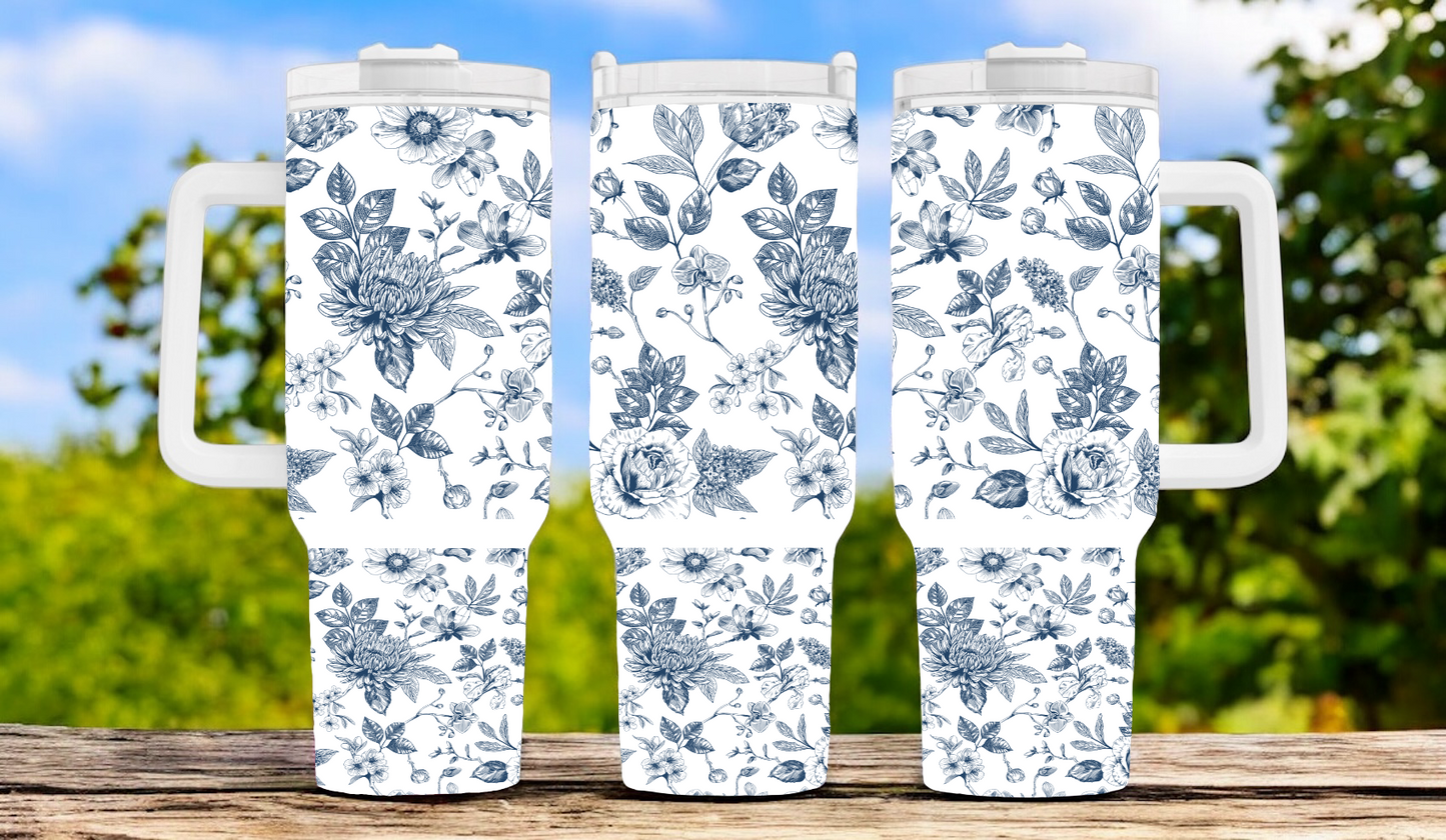 Flower 40oz Tumbler
