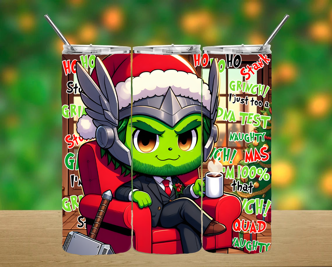 Christmas Grinchy Thor Tumbler