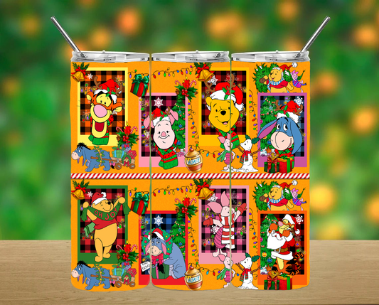 Pooh Bear and Friends Christmas Tumbler