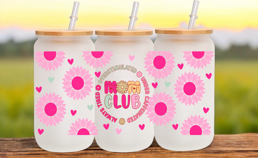 Mom Club Glass Cup