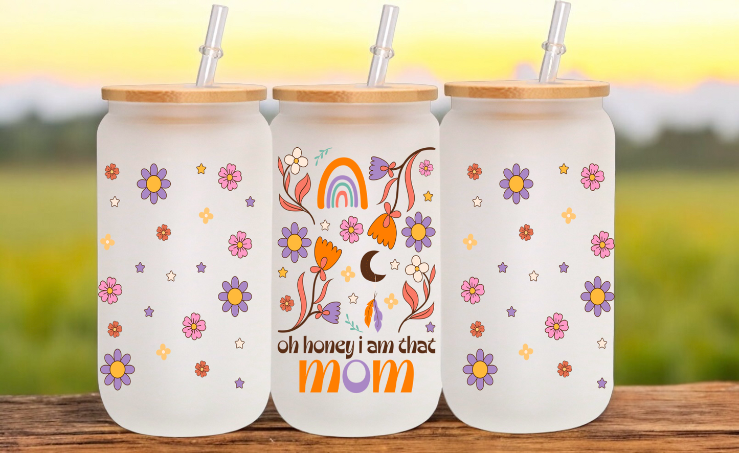 I Am That Mom Glass Cup