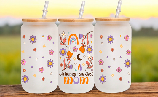 I Am That Mom Glass Cup