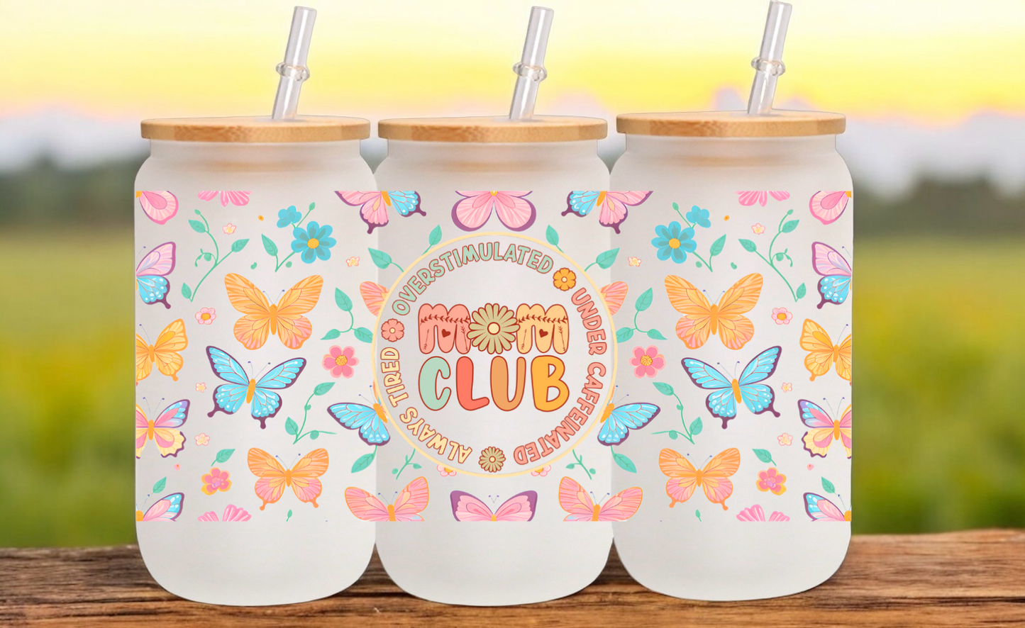 Mom Club Glass Cup
