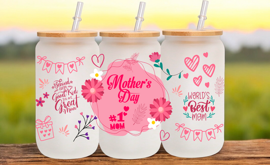 Mother's Day Glass Cup