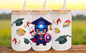 Superhero Grad Glass Cup