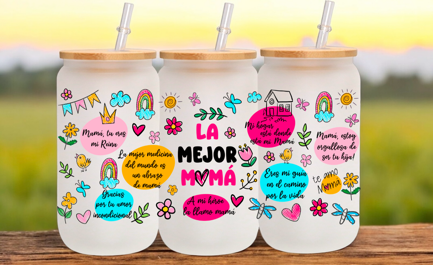 Best Mom Ever Glass Cup