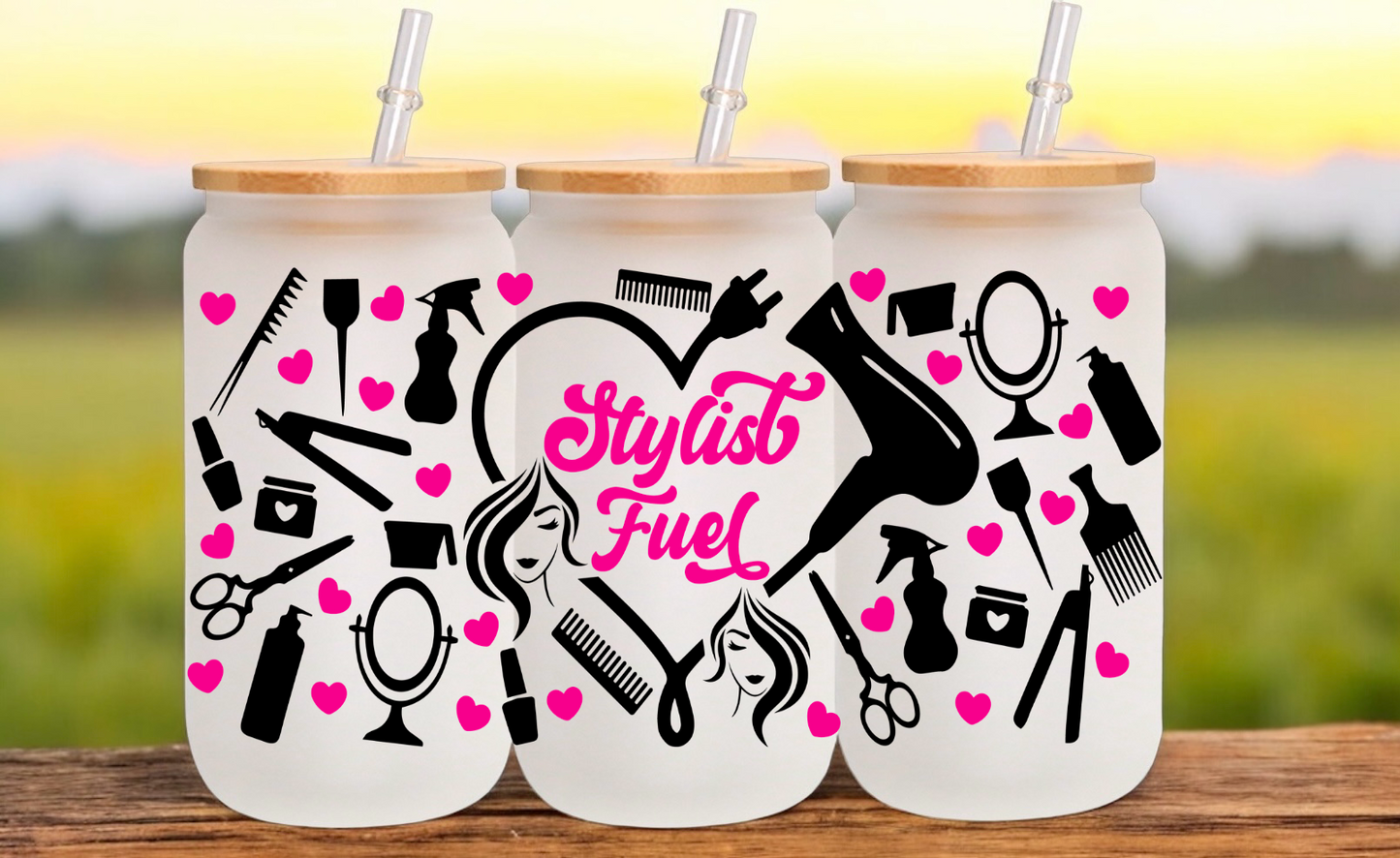 Hairstylist Glass Cup
