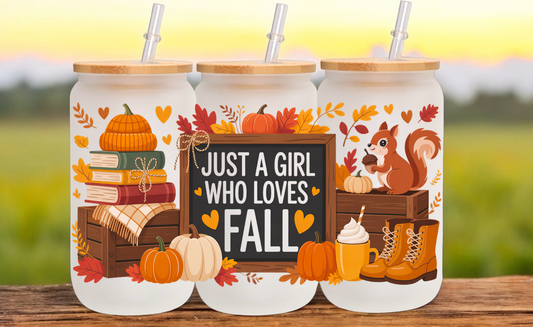 Fall Glass Cup