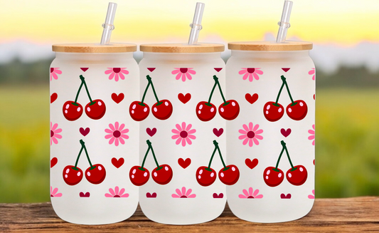 Cherry Glass Cup