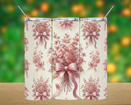 Pink Flowers Tumbler