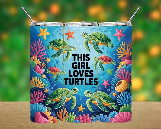 This Girl Loves Turtles Tumbler