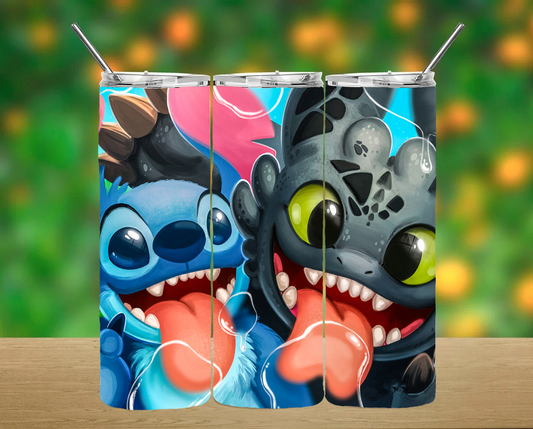 Stitch and Toothless Tumbler