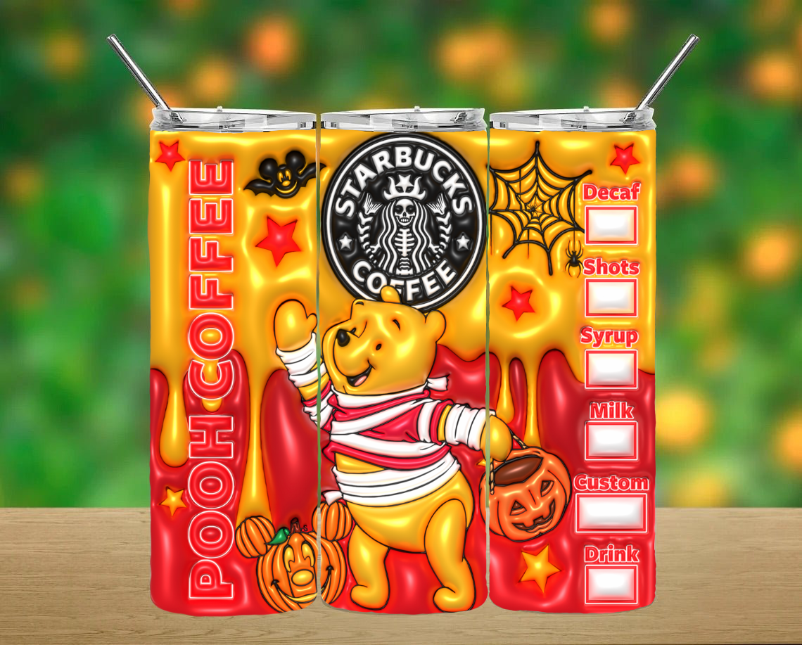 Halloween Pooh Bear Tumbler