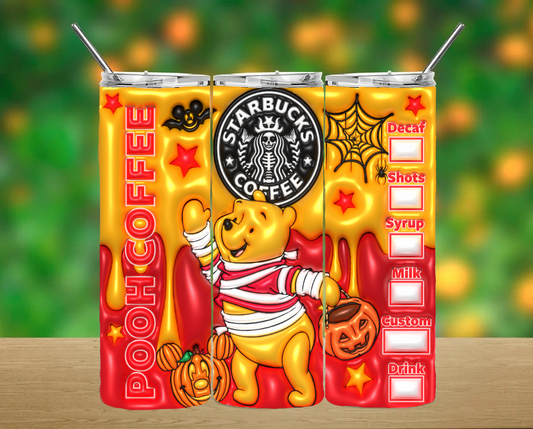 Halloween Pooh Bear Tumbler