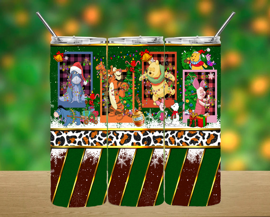Christmas Pooh Bear Tumbler