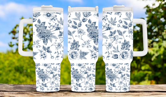 Flower 40oz Tumbler