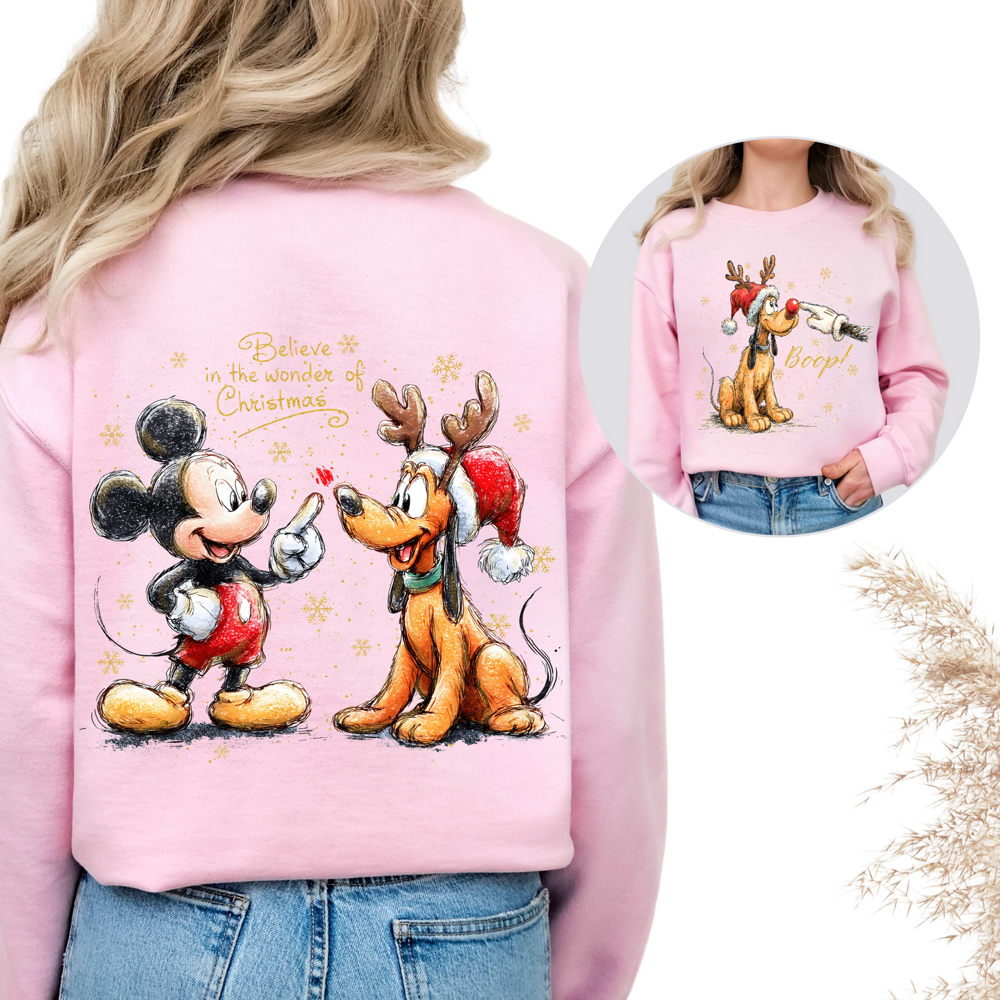 Christmas Mickey and Pluto Sweater