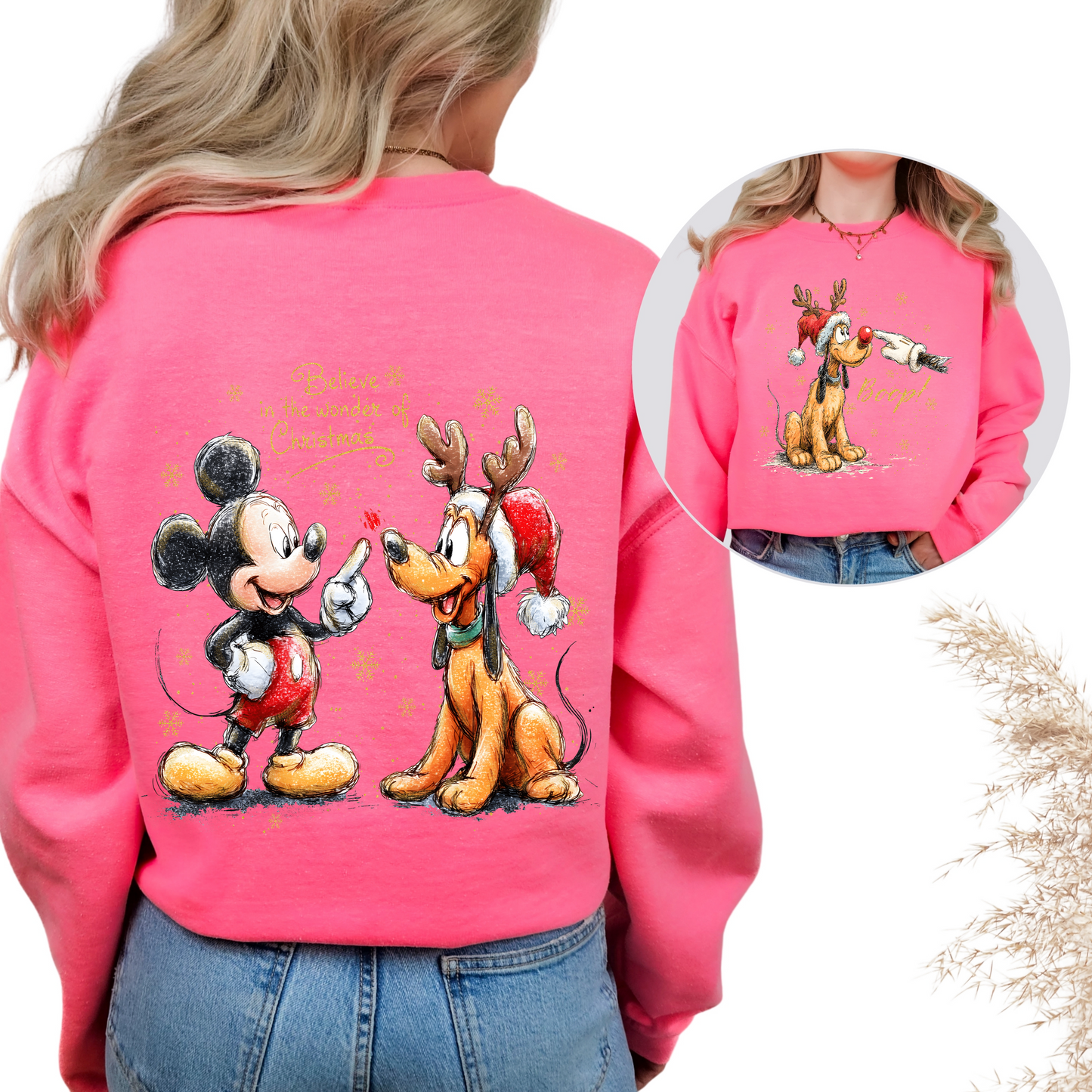 Christmas Mickey and Pluto Sweater