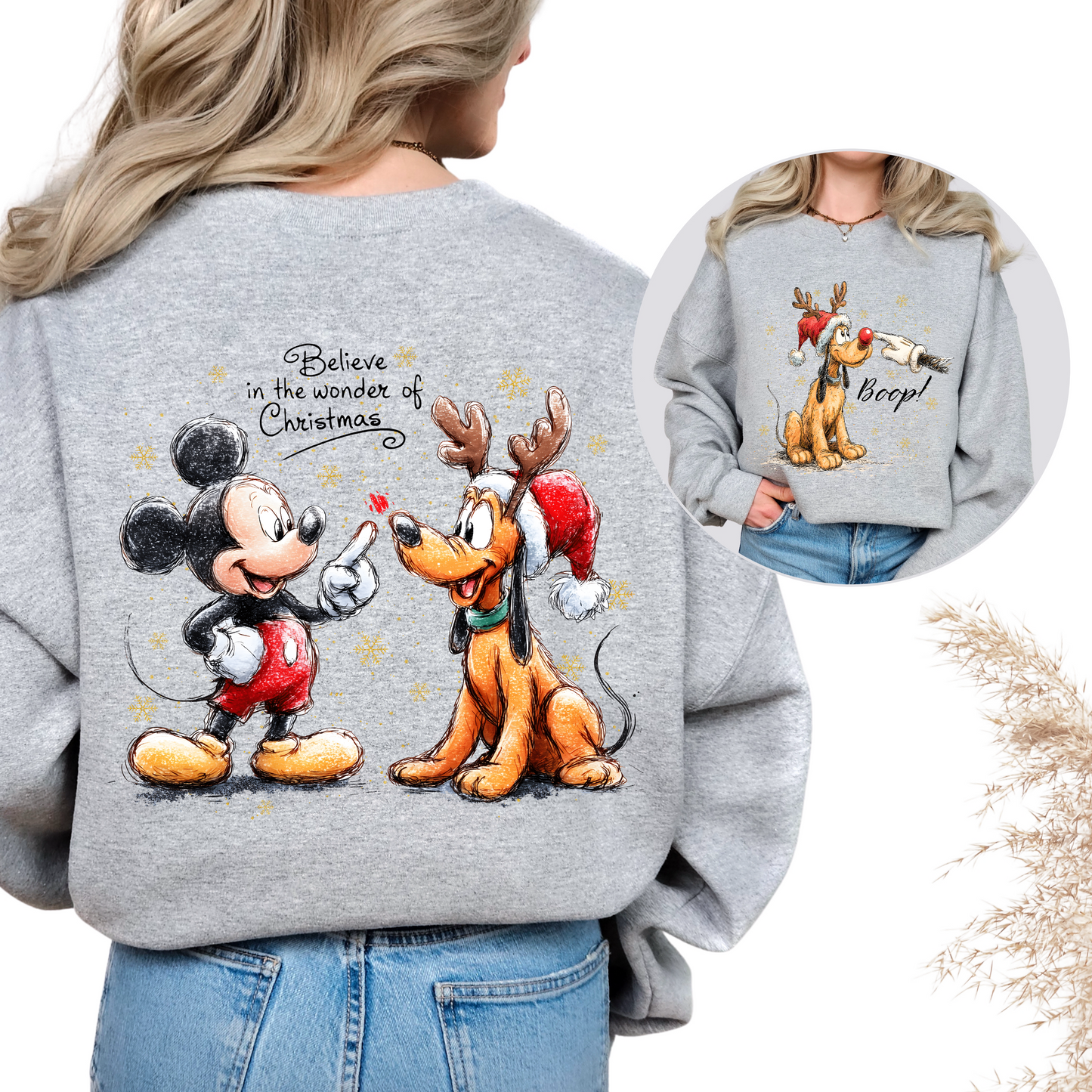 Christmas Mickey and Pluto Sweater