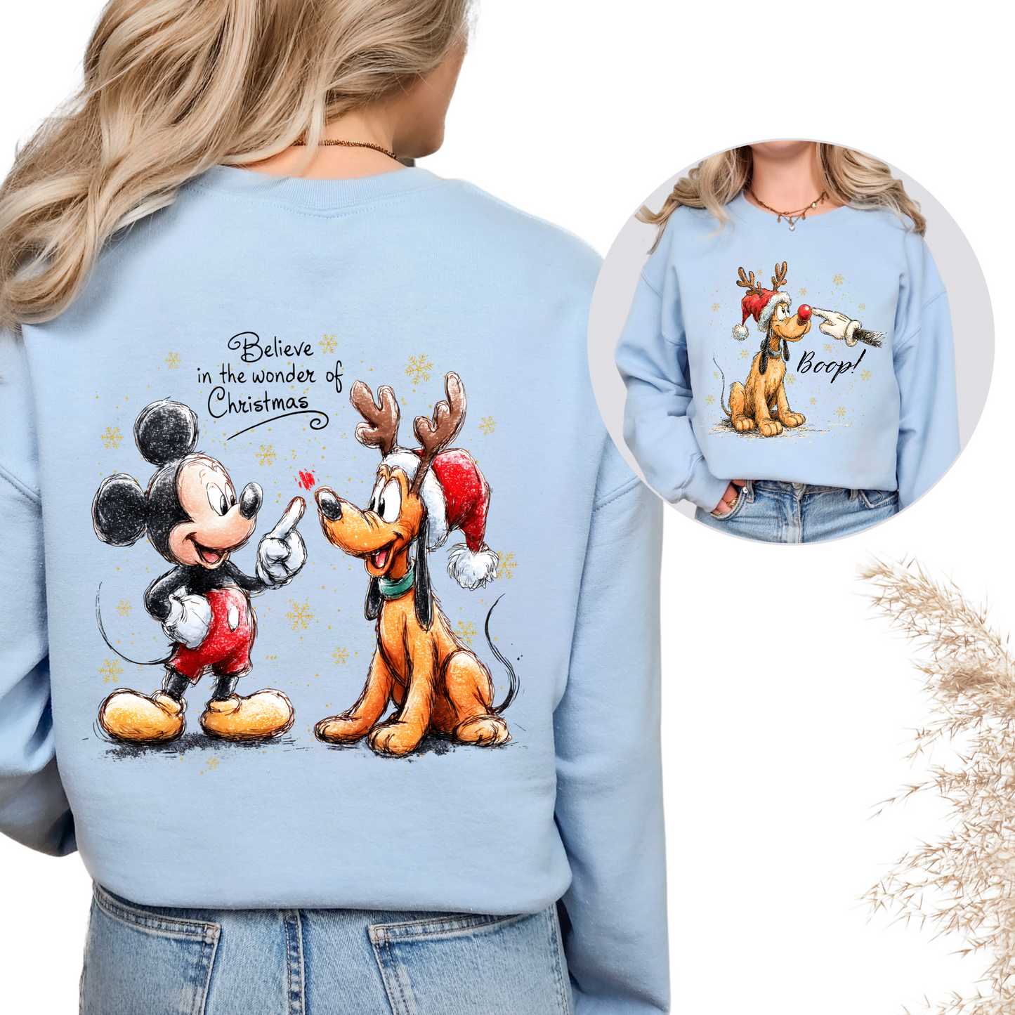 Christmas Mickey and Pluto Sweater